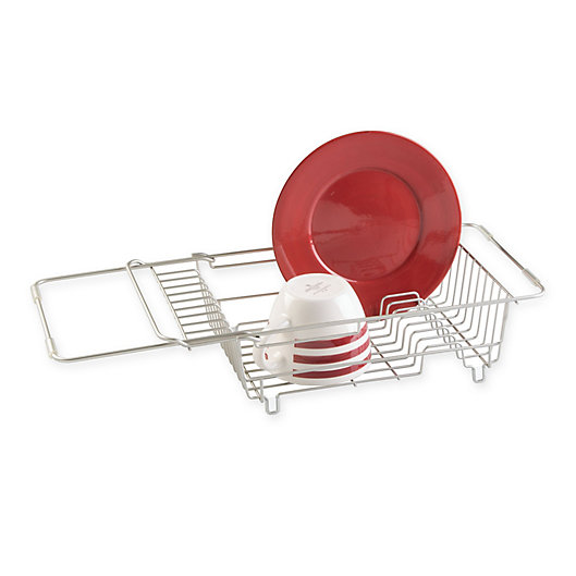 Alternate image 1 for iDesign® Classico Steel Over Sink Dish Drainer in Satin