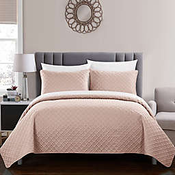 Gideon King Quilt Set in Coral