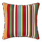 Alternate image 0 for Destination Summer Stripe Outdoor 17-Inch Square Throw Pillow in Red