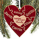 Alternate image 0 for Together We Make A Family Christmas Personalized Ornament in Red