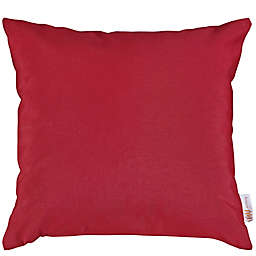 Modway Convene Square Outdoor Patio Pillows in Red (Set of 2)