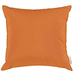 Modway Convene Square Outdoor Patio Pillows in Orange (Set of 2)