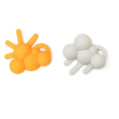 Doddle &amp; Co 2-Pack The Chew&trade; Sunshine &amp; Rain Silicone Teethers in Yellow/Grey