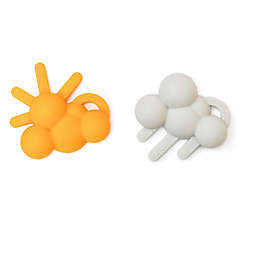 Doddle & Co 2-Pack The Chew™ Sunshine & Rain Silicone Teethers in Yellow/Grey