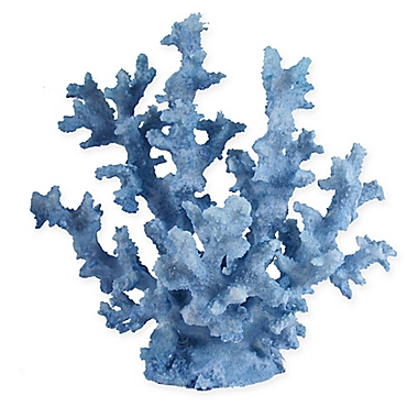 10.6-Inch Polyresin Coral Sculpture in Blue. View a larger version of this product image.
