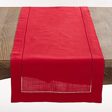 Saro Lifestyle Rochester 72-Inch Table Runner in Red. View a larger version of this product image.