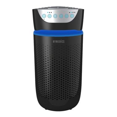 Homedics&reg; TotalClean&trade; 5-in-1 Tower HEPA Air Purifier in Black. View a larger version of this product image.