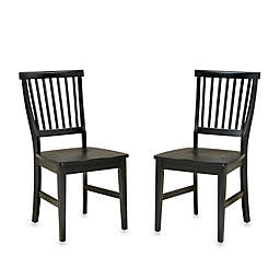 Home Styles Arts & Crafts Dining Chairs in Black (Set of 2)