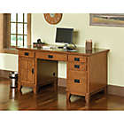 Alternate image 1 for Home Styles Arts & Crafts Pedestal Desk in Cottage Oak Finish