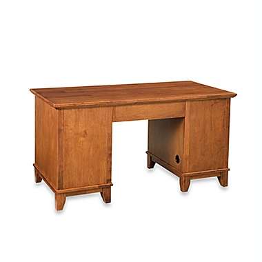 Home Styles Arts & Crafts Pedestal Desk in Cottage Oak Finish. View a larger version of this product image.
