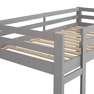 Forest Gate Twin Low Loft Bed in Grey. View a larger version of this product image.