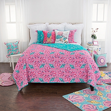 Simply Southern Seashell and Coral Reversible Quilt Set. View a larger version of this product image.