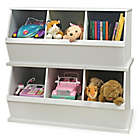 Alternate image 10 for Badger Basket Three Bin Stackable Storage Cubby in White