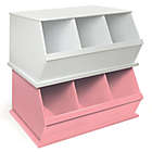Alternate image 11 for Badger Basket Three Bin Stackable Storage Cubby in White
