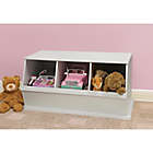 Alternate image 4 for Badger Basket Three Bin Stackable Storage Cubby in White