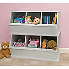 Alternate image 5 for Badger Basket Three Bin Stackable Storage Cubby in White