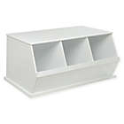 Alternate image 0 for Badger Basket Three Bin Stackable Storage Cubby in White