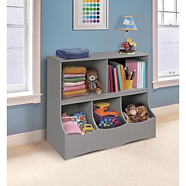 Badger Basket 5-Compartment Cubby in Grey. View a larger version of this product image.