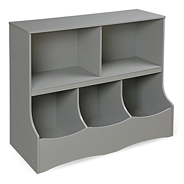 Badger Basket 5-Compartment Cubby in Grey. View a larger version of this product image.