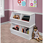 Alternate image 4 for Badger Basket Two Bin Stackable Storage Cubby in White