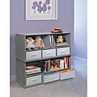 Alternate image 12 for Badger Basket 3-Basket Stackable Shelf Storage Cubby in Grey