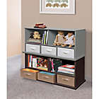 Alternate image 6 for Badger Basket 3-Basket Stackable Shelf Storage Cubby in Grey