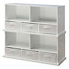 Alternate image 2 for Badger Basket 3-Basket Stackable Shelf Storage Cubby in White