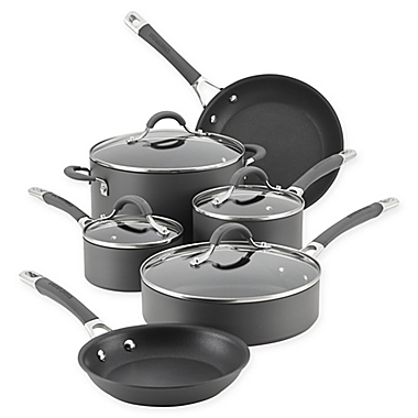 Circulon Radiance Nonstick Hard-Anodized 10-Piece Cookware Set in Grey. View a larger version of this product image.