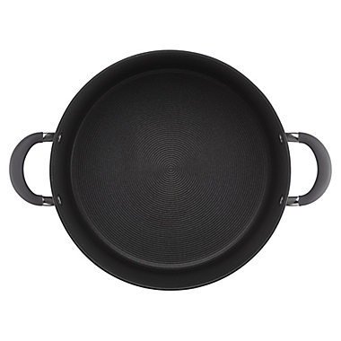 Circulon Radiance Nonstick Hard-Anodized Covered Wide Stock Pot in Grey. View a larger version of this product image.