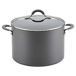 Circulon Radiance Nonstick Hard-Anodized Covered Wide Stock Pot in Grey