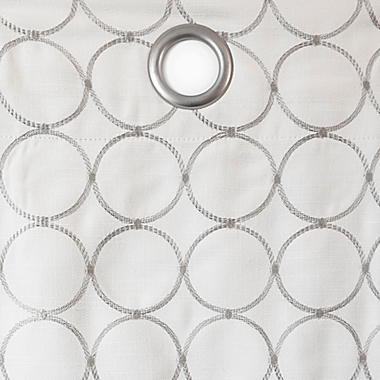 Rings Circle Embroidered Grommet 100% Blackout Window Curtain Panel (Single). View a larger version of this product image.