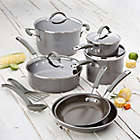 Alternate image 1 for Rachael Ray&trade; Cucina Nonstick 12-Piece Hard Enamel Cookware Set in Sea Salt Grey
