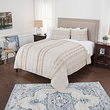 Rizzy Home Hattie King Quilt in Natural. View a larger version of this product image.
