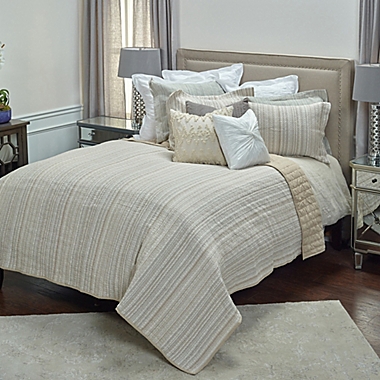 Rizzy Home Patrick Queen Quilt in Ivory. View a larger version of this product image.