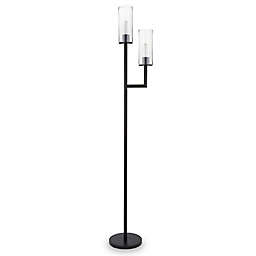 Hudson&Canal® Basso 2-Light Floor Lamp in Black