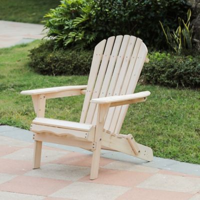Hemlock Adirondack Chair In Natural, Wooden Outdoor Chair Kits