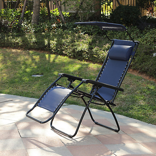 Alternate image 1 for Zero Gravity Outdoor Recliner Chair with Canopy