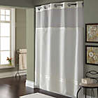 Alternate image 0 for Hookless&reg; Escape 71-Inch x 74-Inch Fabric Shower Curtain and Liner Set in White