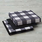 Alternate image 2 for Bee &amp; Willow&trade; Linen Upholstered Plaid Ottoman in Black