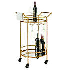 Alternate image 6 for Teague Round Metal Bar Cart in Gold