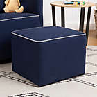 Alternate image 10 for DaVinci Olive Upholstered Swivel Glider with Ottoman in Navy/Grey
