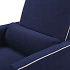 Alternate image 6 for DaVinci Olive Upholstered Swivel Glider with Ottoman in Navy/Grey