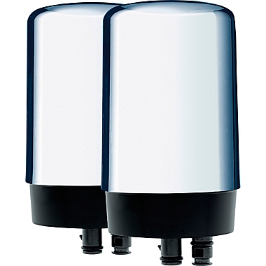 Brita&reg; On Tap 2-Pack Chrome Faucet Filters. View a larger version of this product image.