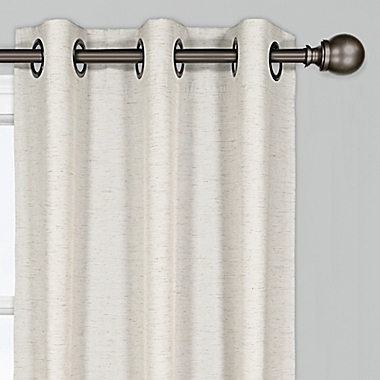 Eclipse Duvall 84-Inch Grommet 100% Blackout Window Curtain Panels in Linen (Set of 2). View a larger version of this product image.