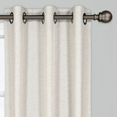 Eclipse Duvall 84-Inch Grommet 100% Blackout Window Curtain Panels in Linen (Set of 2). View a larger version of this product image.