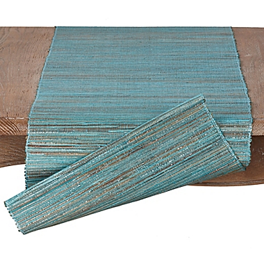 Saro Lifestyle Melaya 72-Inch Table Runner in Turquoise. View a larger version of this product image.