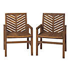 Alternate image 9 for Forest Gate Olive Acacia Wood Outdoor Chairs in Dark Brown (Set of 2)