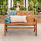 Alternate image 9 for Forest Gate Olive Outdoor Acacia Wood Loveseat Bench in Brown