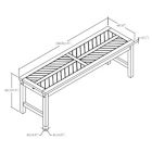 Alternate image 3 for Forest Gate Olive Acacia Wood Outdoor Bench in Brown