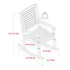 Alternate image 3 for Forest Gate Eagleton Acacia Outdoor Deep Seated Rocking Chair in White